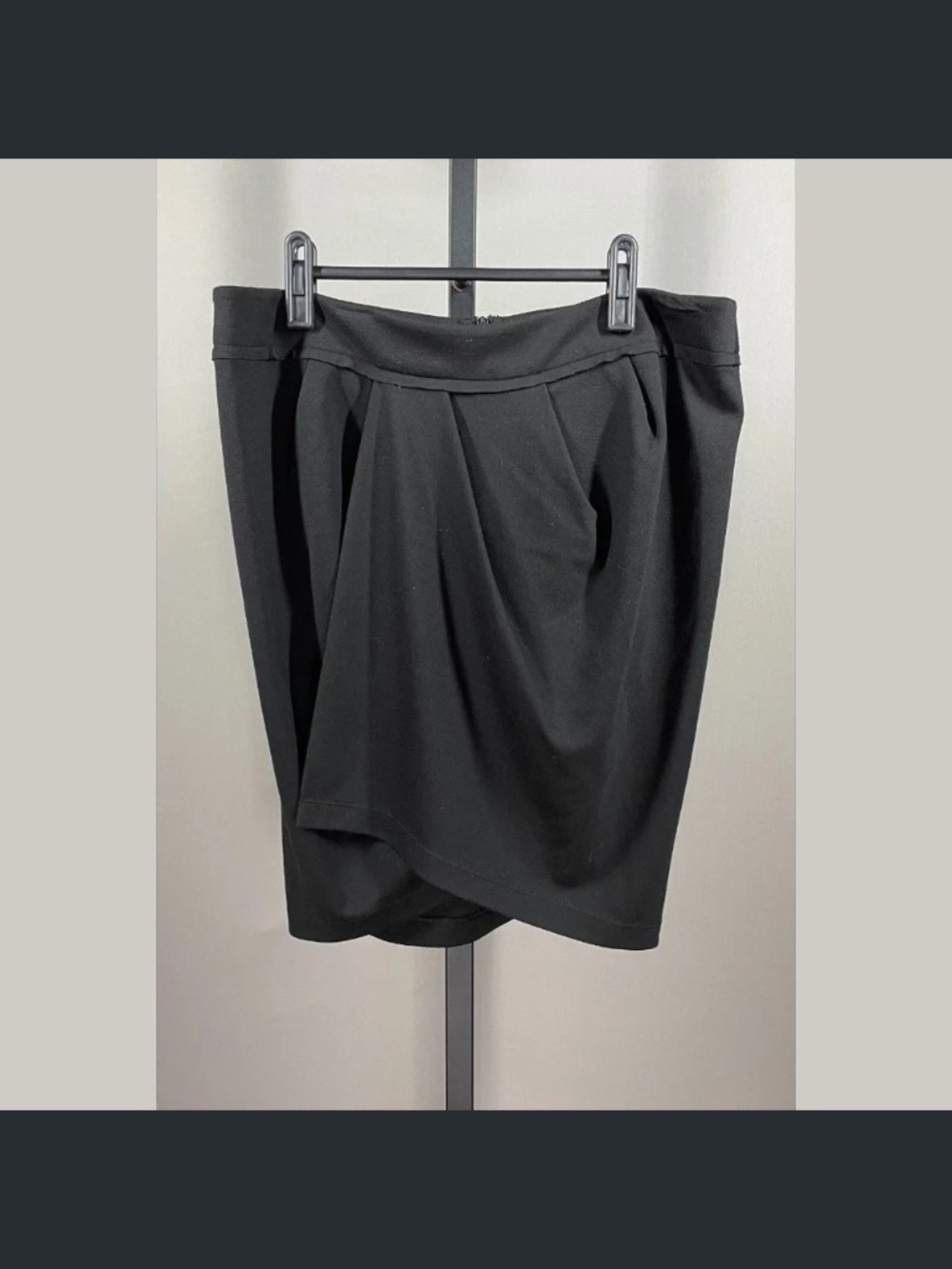 NEW Anthropologie Baraschi Skirt Womens 12 Black Faux Wrap boho vintage